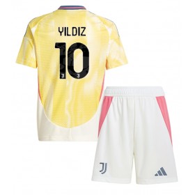 Juventus Kenan Yildiz #10 Borta Kläder Barn 2024-25 Kortärmad (+ Korta byxor)